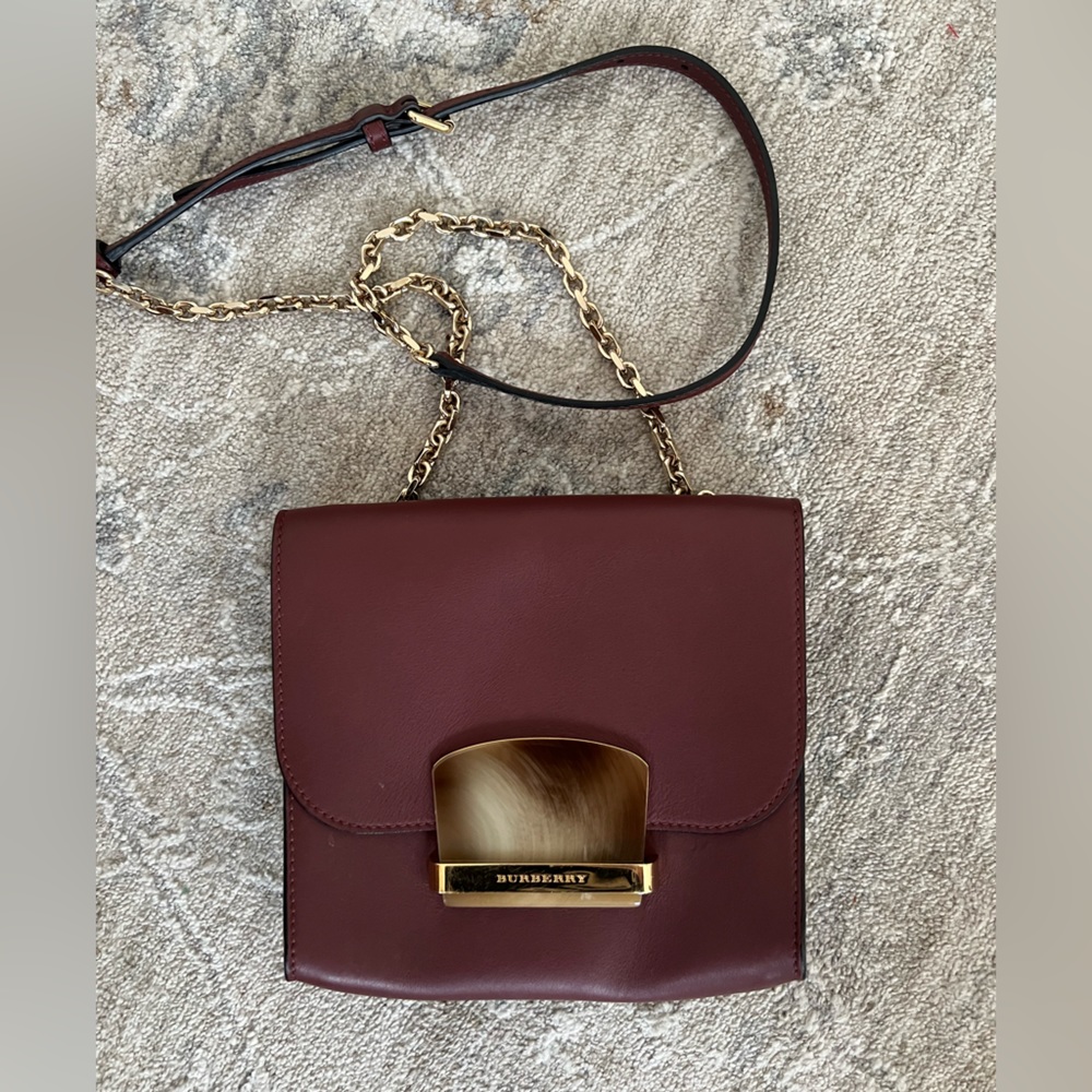 Burberry Clutch with gold chain